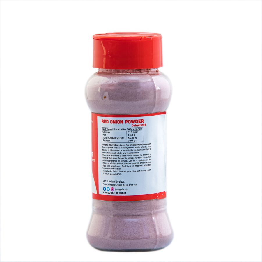 Virgo Red Onion Powder - 70gms, Packaging Type: Plastic Bottle